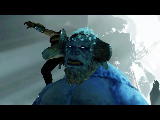 God of War PS4 - Ice Troll Boss Fight #7 (Give Me God of War Hard Difficulty) (4K)