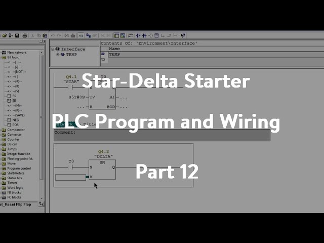 Star-Delta Starter PLC Program and Wiring _ Part 12