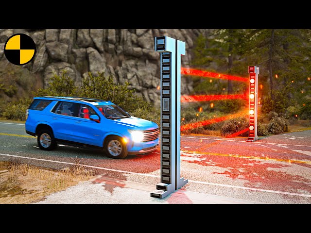Cars vs Laser Gate 😱 BeamNG.Drive