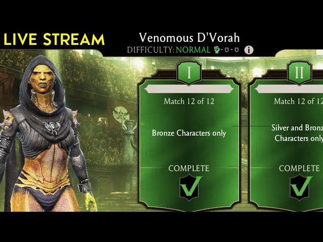 MK Mobile Live Stream. Venomous Dvorah Challenge. Let's Talk Update.