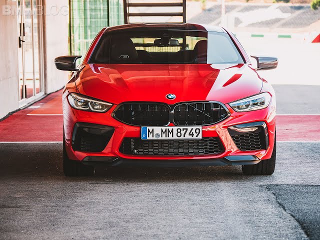 An overview of the BMW M8 Coupe Competition in Fire Red