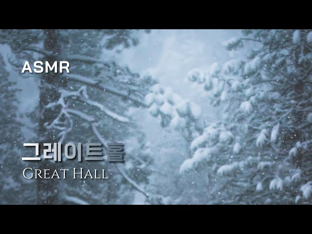 [ASMR] 겨울 호그와트 그레이트홀에서 자습하기 🧙‍♀️🧙‍♂️ 해리포터 자율학습 시리즈, harry potter, snow, winter, Great Hall, study