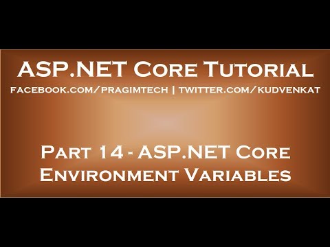 ASP NET Core environment variables
