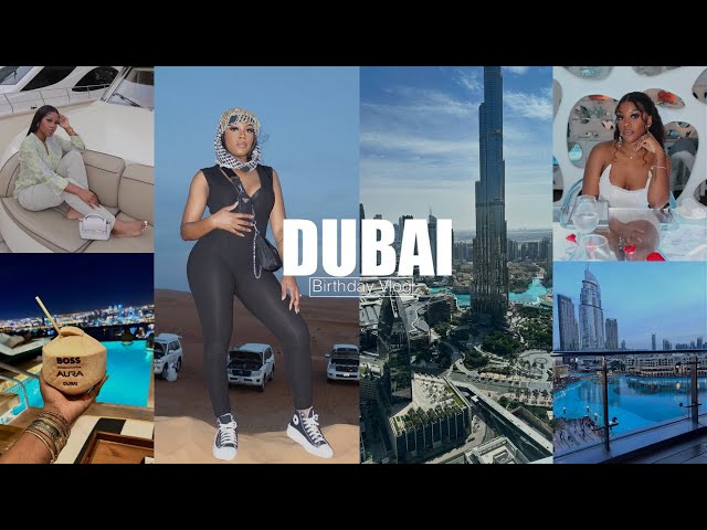 Dubai Birthday Vlog | Desert Safari, Yacht Tour, Aura Skypool, Miracle Garden, Glass Slide & More.