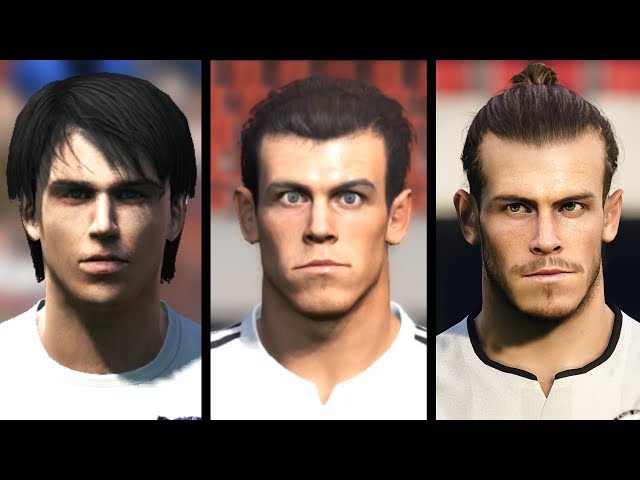 Gareth Bale evolution from PES 2008 to PES 2020