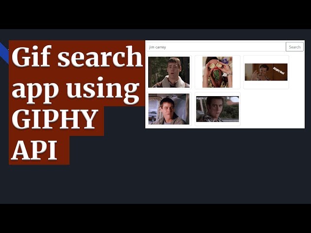 Gif searching app in plain javascript using GIPHY API