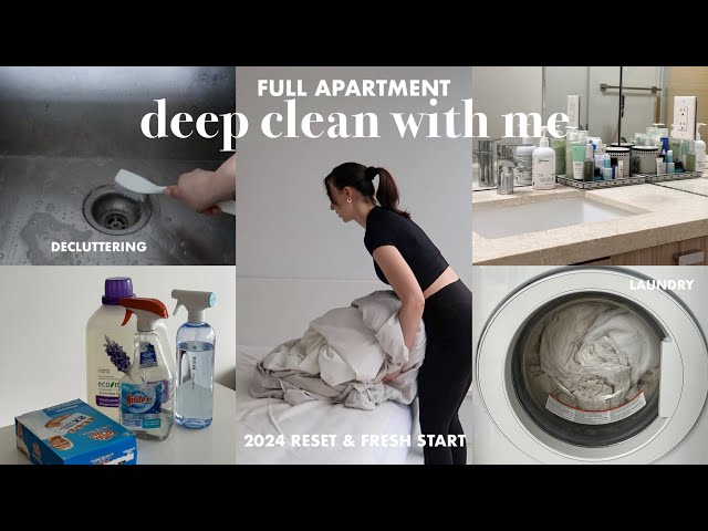 massive DEEP CLEAN + ORGANIZE with me *reset for 2024* + extreme motivation (vlog)