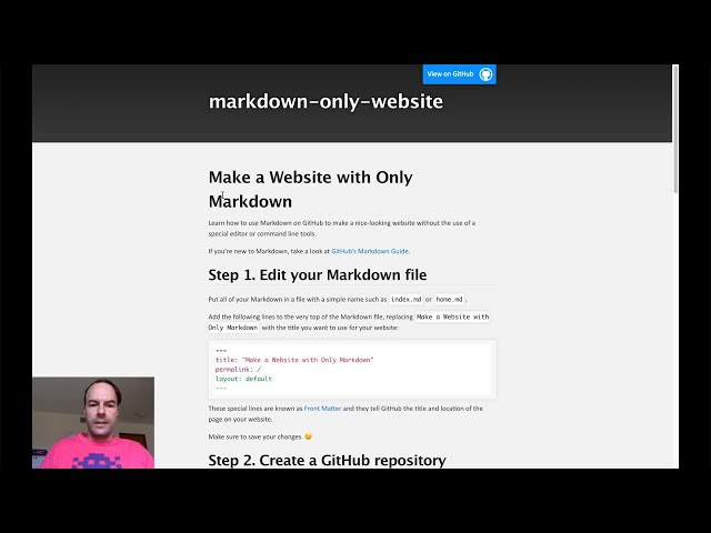 How to make a website using only Markdown