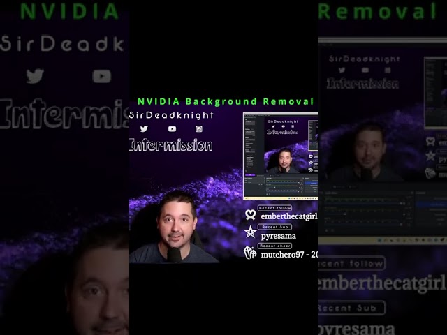 Nvidia background removal built straight in to OBS 28