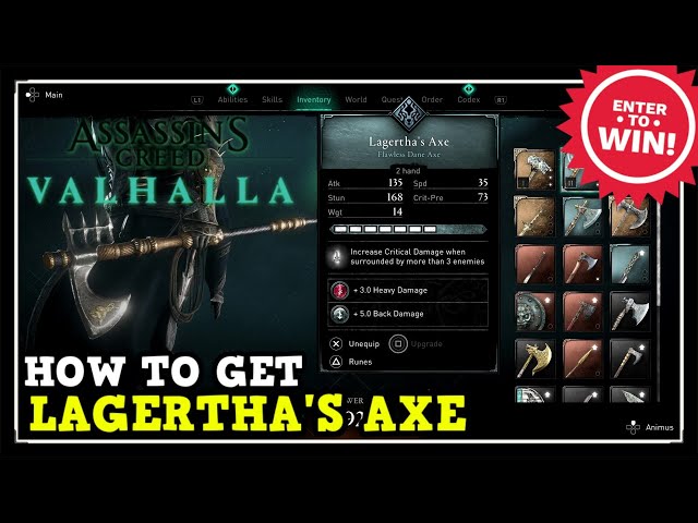 Assassin's Creed Valhalla How to Get Lagertha's Axe (Mythical Dane Axe)
