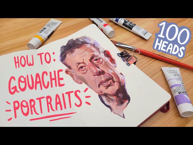 How to Paint a Portrait in Gouache | Step by Step!