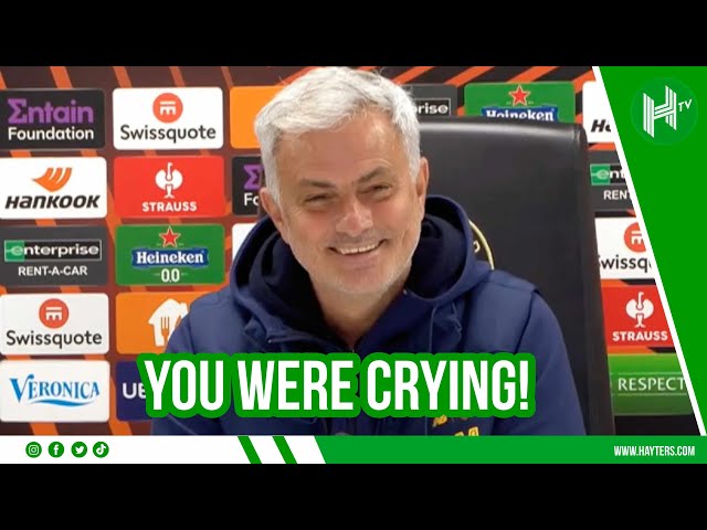 "For the past 10 months you were CRYING!" | Jose Mourinho DESTROYS Dutch reporter in funny presser 😂