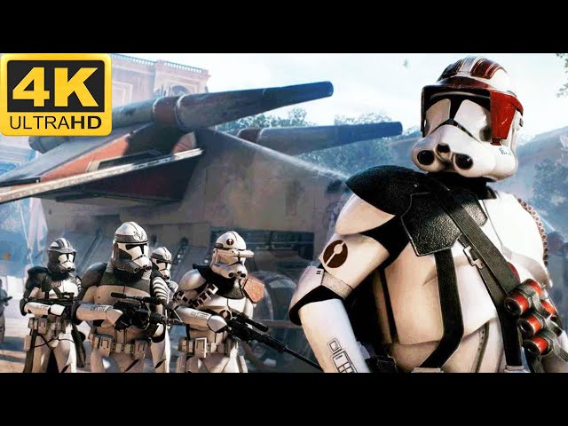 BATTLE OF NABOO: Clone Troopers vs CIS Battle Droids - Star Wars: Battlefront 2 (PS5, 4K, HDR)