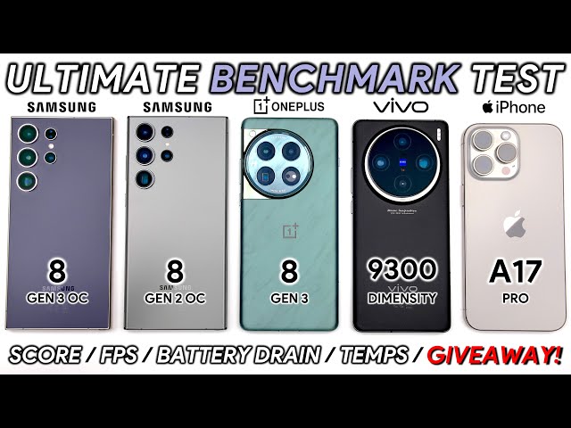 Samsung S24 Ultra vs S23 Ultra vs OnePlus 12 vs Vivo X100 Pro vs iPhone 15 Pro Max Benchmark Test!