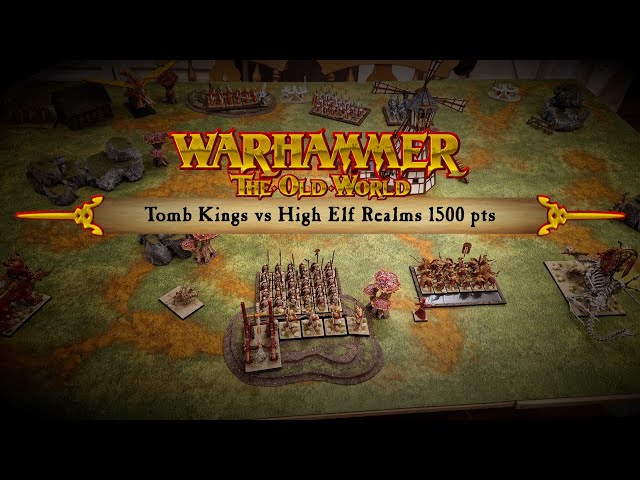01. Tomb Kings vs High Elves, 1500 pts | Warhammer Old World 10-minute battle report
