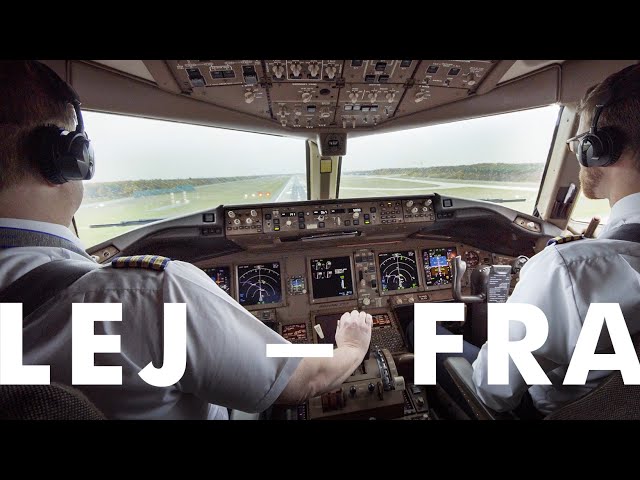 Aerologic 777F - Full Cockpit Video, Leipzig to Frankfurt