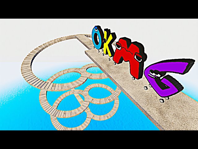 Alphabet Lore A-Z Cars vs Challenges Double Spiral Stairs | Teardown
