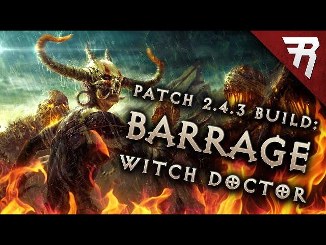 2.6.4 Witch Doctor Spirit Barrage Build - Diablo 3 Reaper of Souls PTR GR 112+ (Season 16)