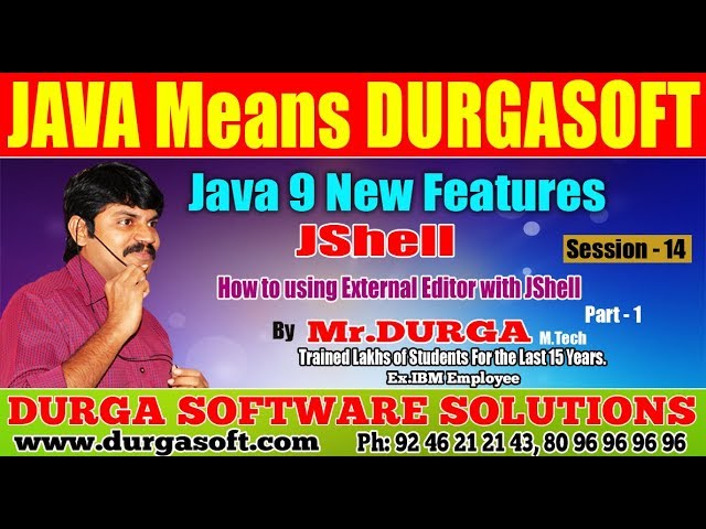Java 9 New || Session - 14 ||  How to using External Editor with JShell Part  - 1 by Durga sir.