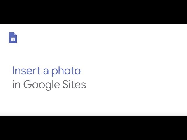 Insert a photo in Google Sites