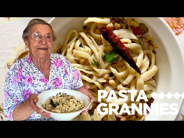 Enjoy chickpea garlic & chilli with pasta called matasse! | Pasta Grannies