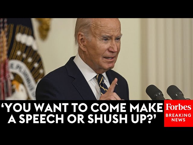 JUST IN: Biden Responds To Member Of The Audience Who Interrupted Him