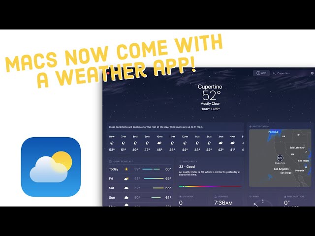 Macs finally come with a weather app! – macOS Ventura Highlights