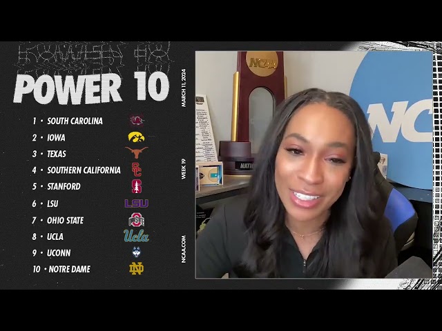 Final women's basketball Power 10 rankings before the 2024 NCAA tournament