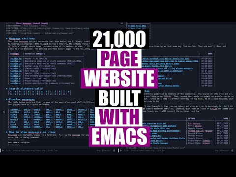 20,000 Page Static Website Written In Org Mode