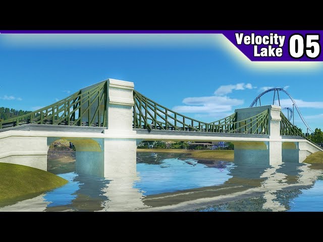 Velocity Lake (ep. 5) - The BEST Suspension Bridge I've made so far! | Planet Coaster