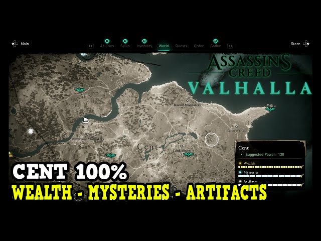Assassin's Creed Valhalla Cent All Collectibles (Wealth, Mysteries, Artifacts)