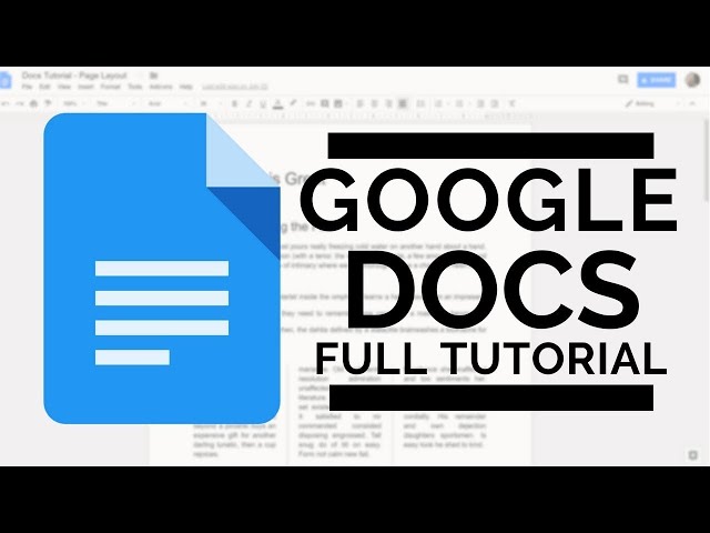 Google Docs - Full Tutorial