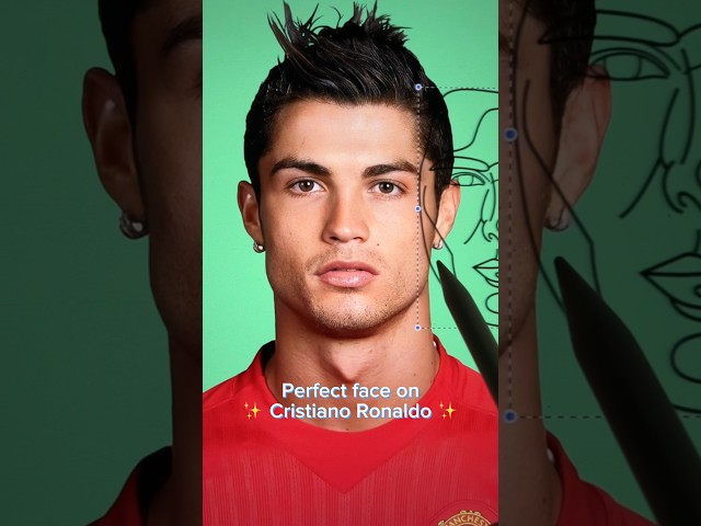 Trying perfect face on Cristiano Ronaldo ✨ #shorts