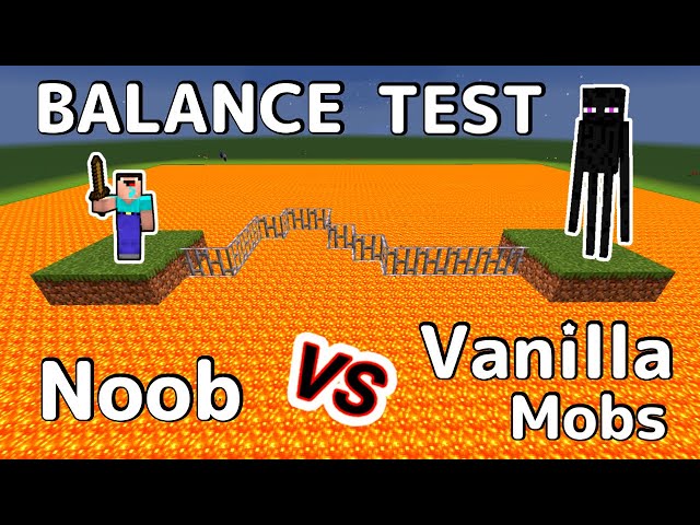 Minecraft Balance Test Vanilla Mobs Vs. Noob | Part 1