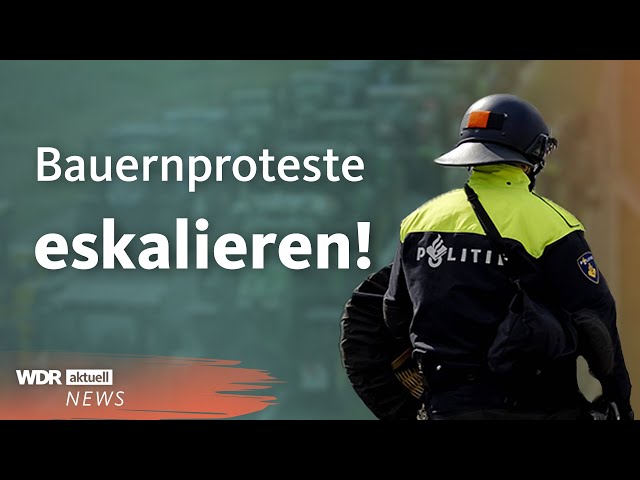 Niederlande: Bauernproteste eskalieren - Polizei schießt auf Traktor | WDR Aktuelle Stunde