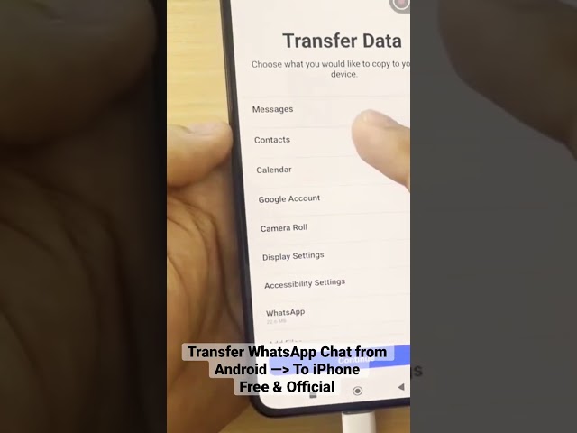 How to transfer WhatsApp messages from Android to iPhone free