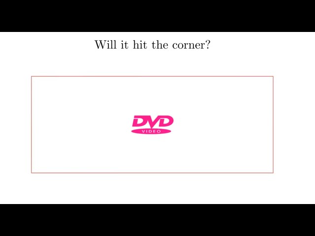 Will The DVD Screensaver Hit The Corner? Find Out The Mathematical Way