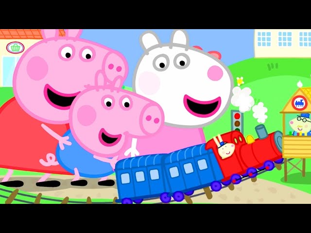 Giant Peppa Pig and the Mini Train at the Tiny Land | Family Kids Cartoon