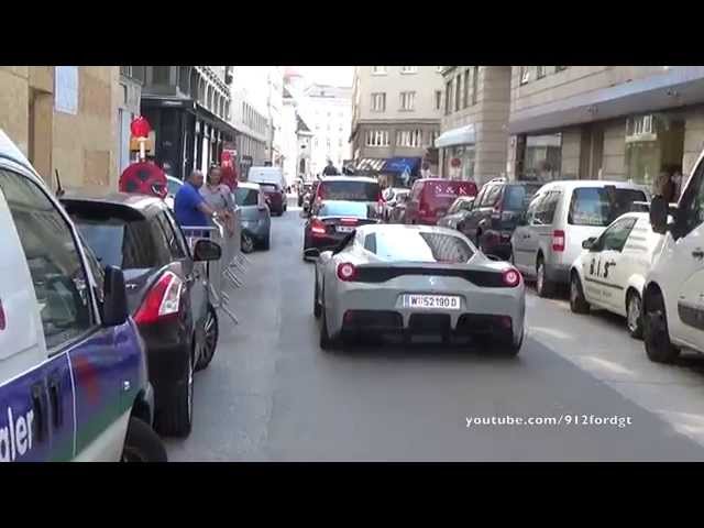 Ferrari 458 Speciale setting off car alarm & accelerations!