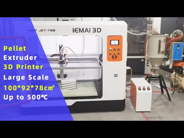 Pellet Extruder 3D Printer FAST-JET-780 with Large size 100*92*78cm Printing Temp Up tO 500℃