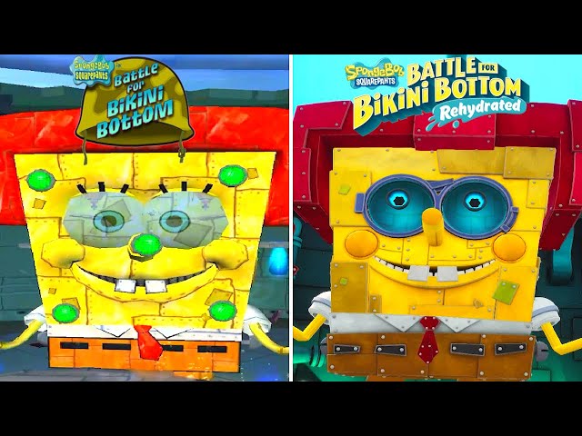 SpongeBob Battle for Bikini Bottom - All Robot Bosses Comparison (PS2 vs PS5)