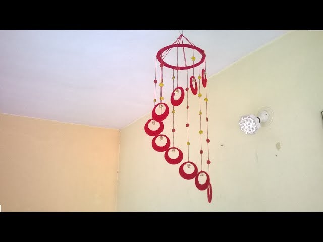 DIY Wind Chime || wall hanging using woolen || room decoration idea
