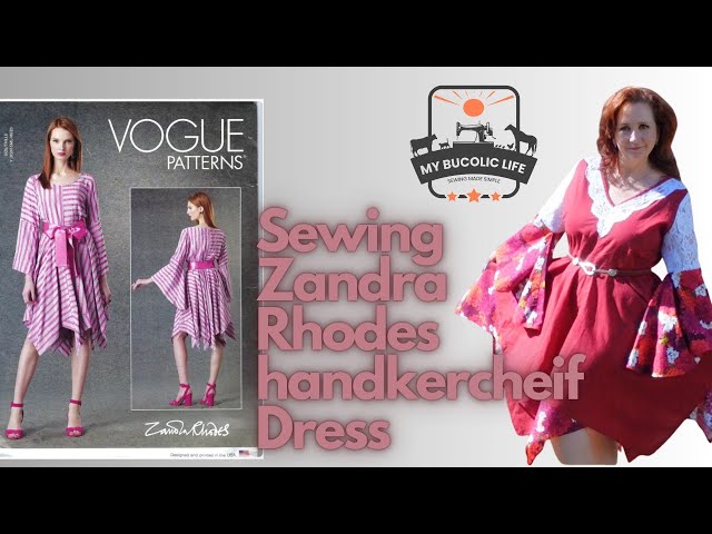 Sewing Vogue 1796 Zandra Rhodes Handkerchief Dress - but my way