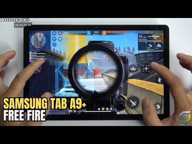 Samsung Galaxy Tab A9 Plus test game Free Fire