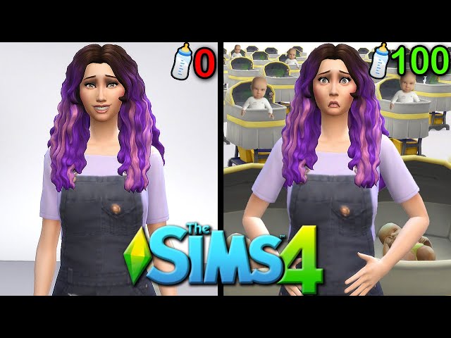 Pregnant Woman Tries The Sims 4 100 Baby Challenge in 24 Hours