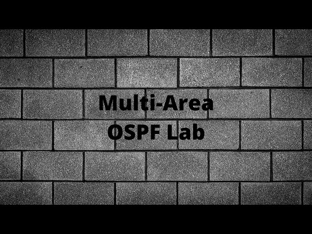 Cisco Packet Tracer Multi-Area OSPF (LAB)