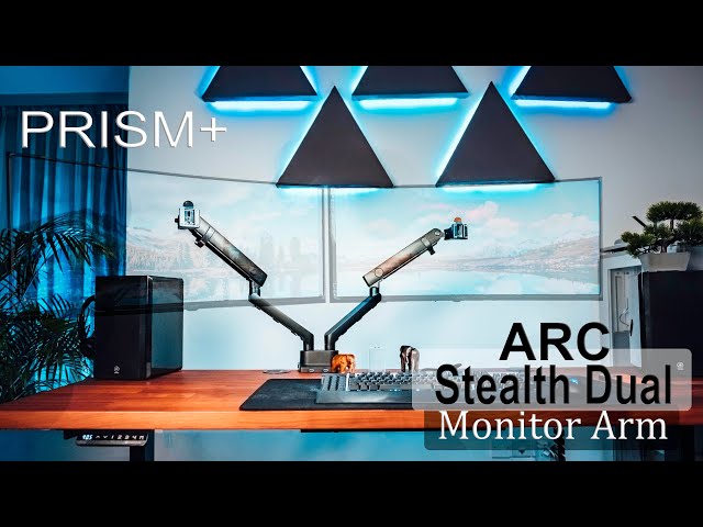 Minimal Dual Monitor Setup - PRISM+ Arc Stealth Dual Monitor Arm Review