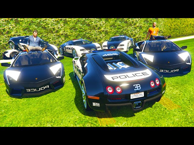 GTA 5 Stealing Super Police Cars with Franklin (GTA 5 Stealing Expensive Cars)