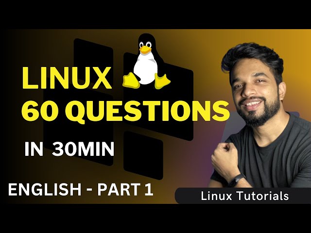 PART1 - Linux Interview 60 Questions in 35 Min For Beginners  for Job and Exam | Linux QnA |