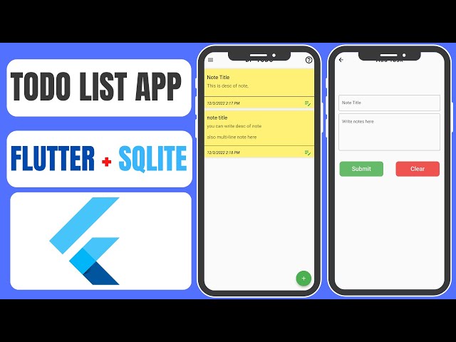 Complete Todo List App with SQLite (sqflite) in Flutter Null Safety